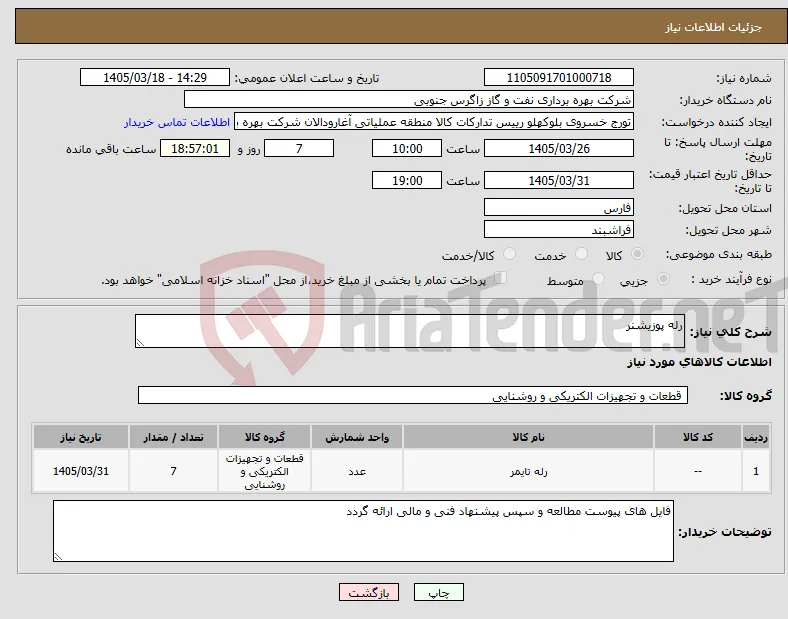 نیاز کالا-رله پوزیشنر