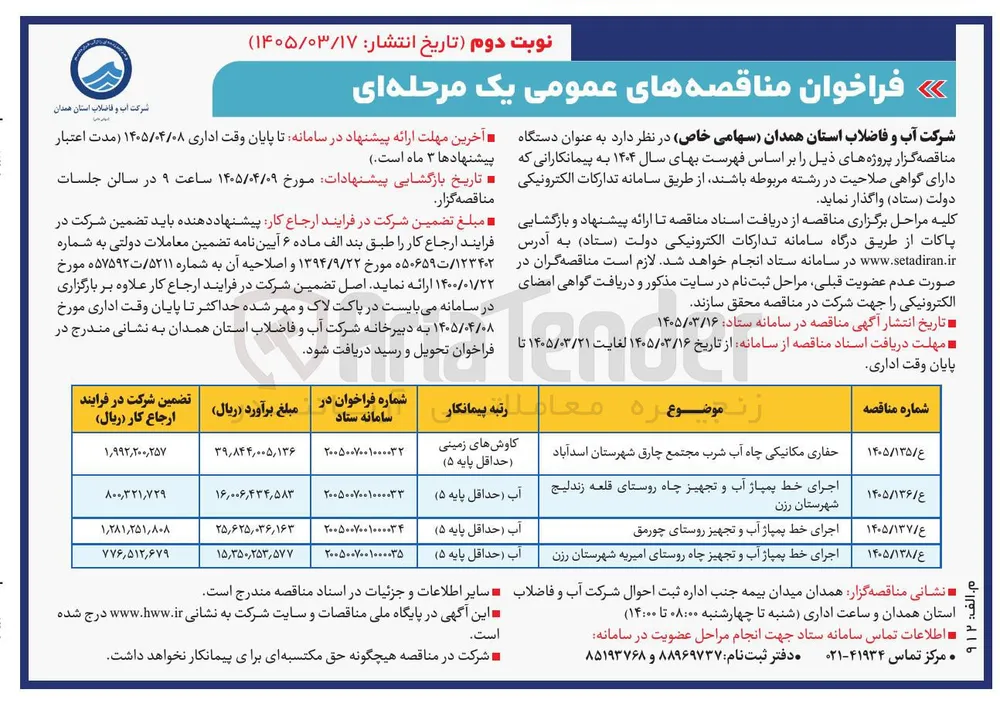 اجرای خط پمپاژ آب و تجهیز چاه 