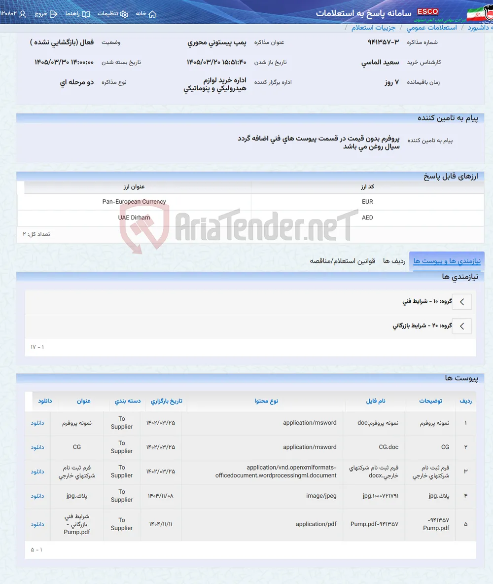 پمپ پیستونی محوری