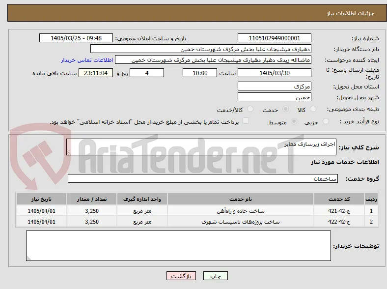 اجرای زیرسازی معابر