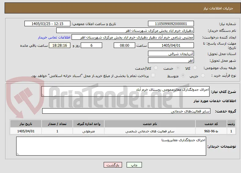 اجرای جدولگذاری معابرعمومی روستای خرم آباد
