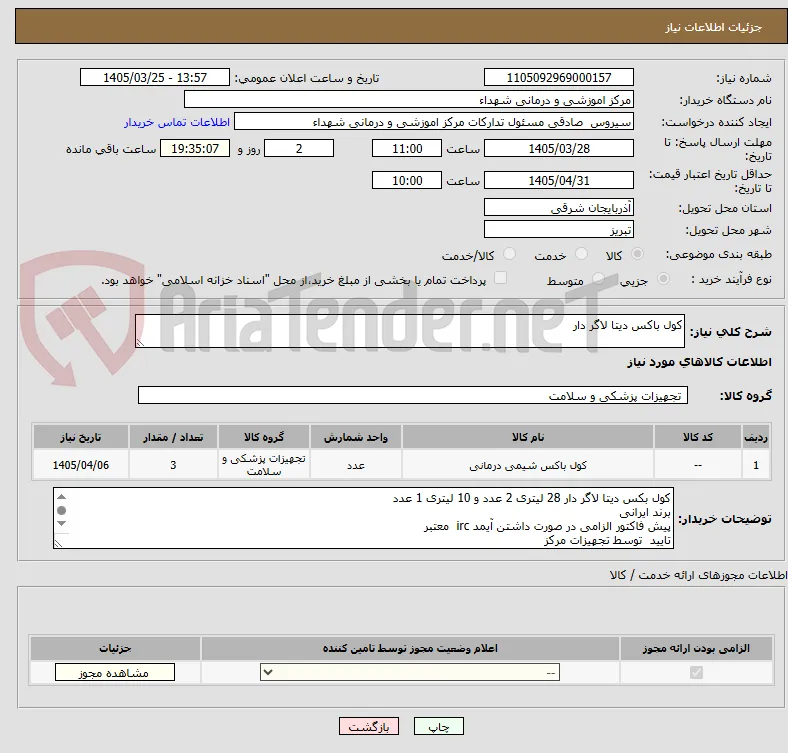 کول باکس دیتا لاگر دار