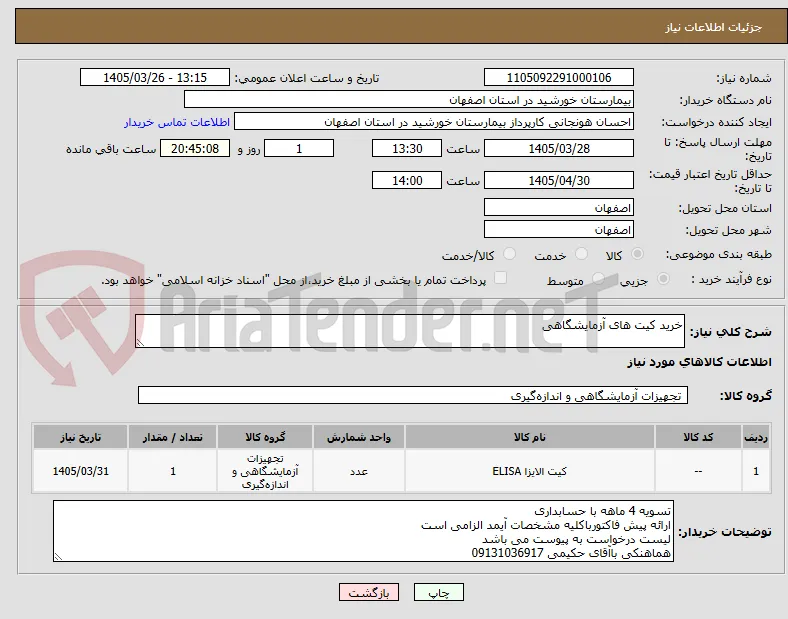 خرید کیت های آزمایشگاهی