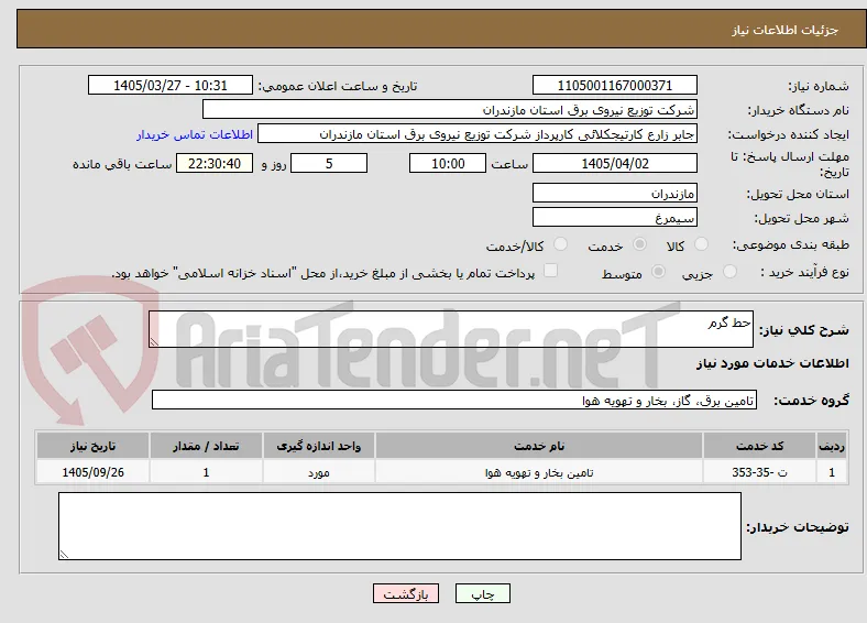 حط گرم