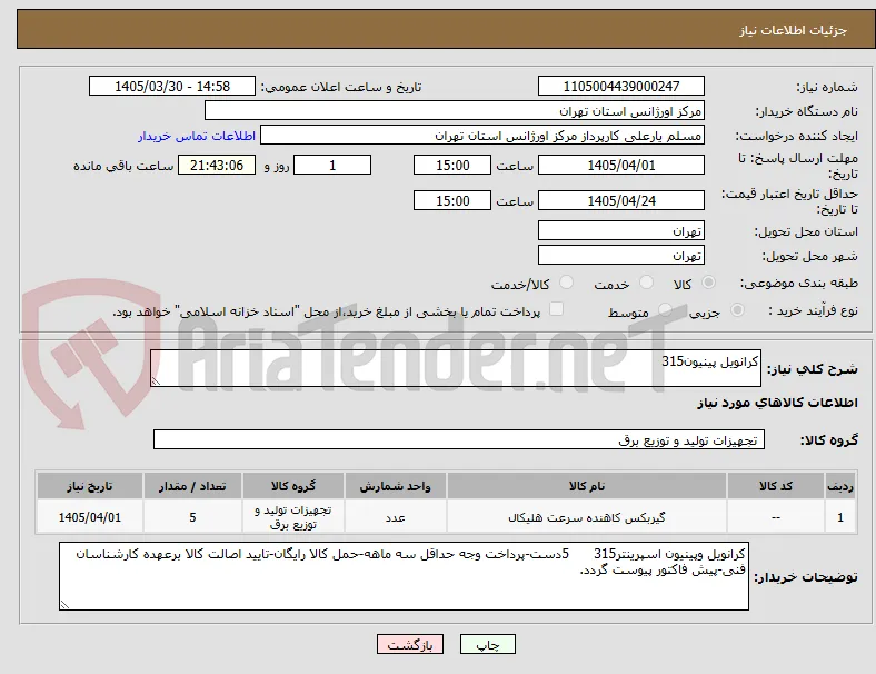کرانویل پینیون315