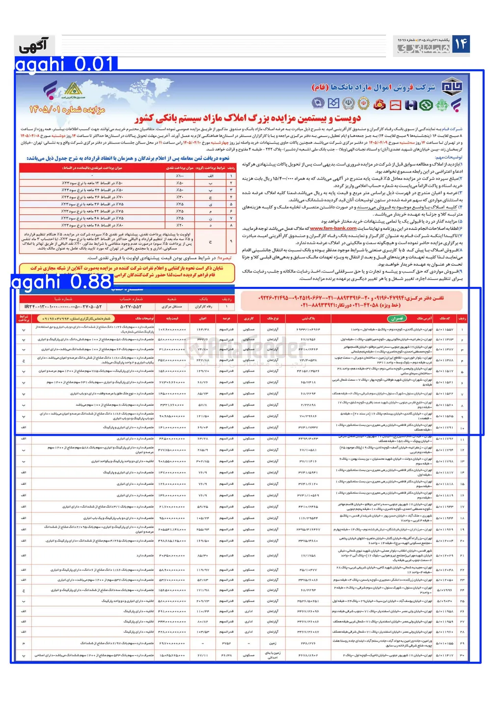 فروش املاک در 30 ردیف با کاربری مسکونی - اداری - 