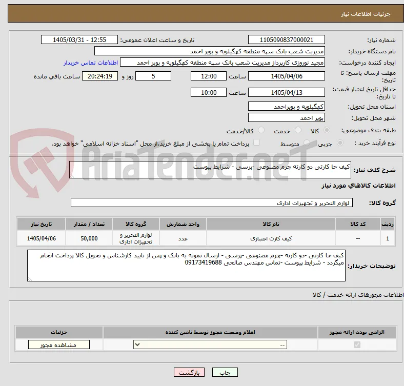 کیف جا کارتی دو کارته چرم مصنوعی -پرسی - شرایط پیوست 