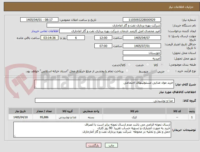 خرید مواد غذایی مسئولیتهای اجتماعی