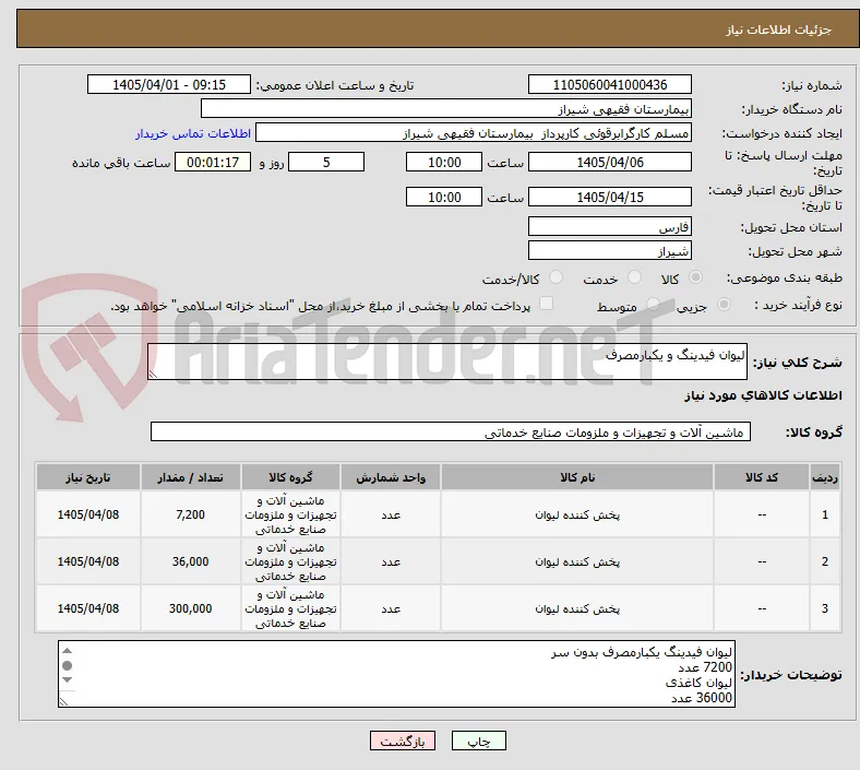 لیوان فیدینگ و یکبارمصرف