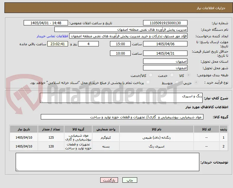 رنگ و اسپری