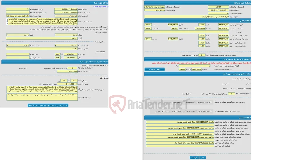 اجاره طبقه منفی دو مجتمع فرزانگان