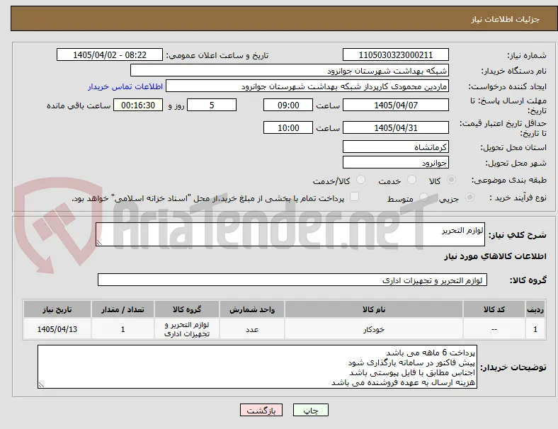 لوازم التحریر 