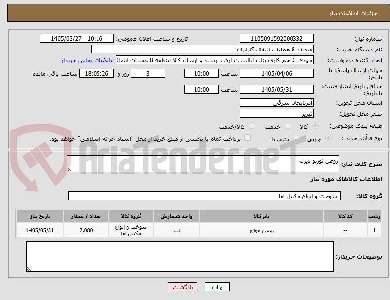 روغن توربو دیزل
