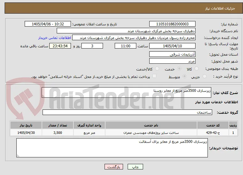 زیرسازی 3500متر مربع از معابر روستا 