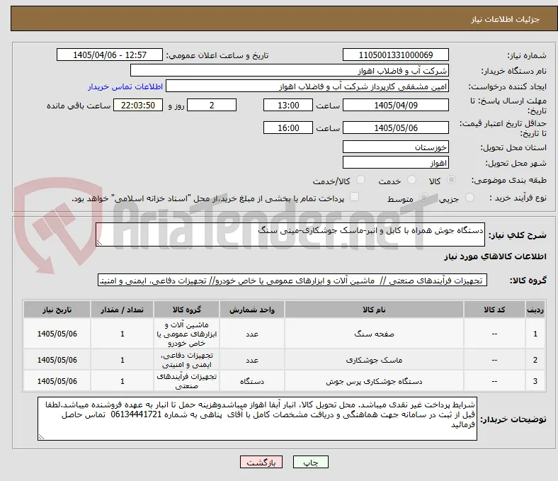 دستگاه جوش همراه با کابل و انبر-ماسک جوشکاری-مینی سنگ
