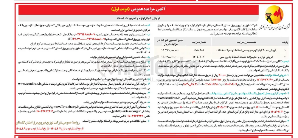 فروش لوازم و تجهیزات شبکه اسقاط بدون مس
