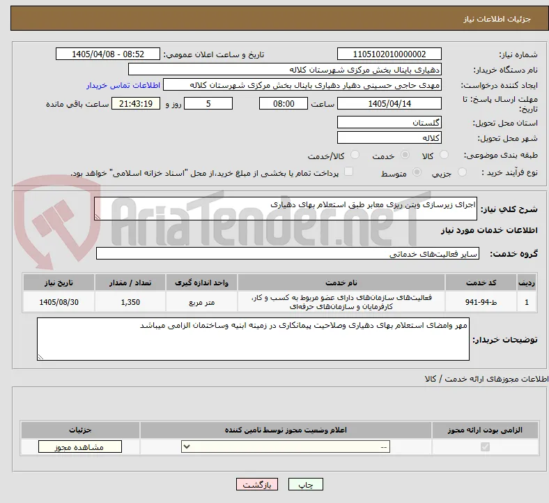 اجرای زیرسازی وبتن ریزی معابر طبق استعلام بهای دهیاری
