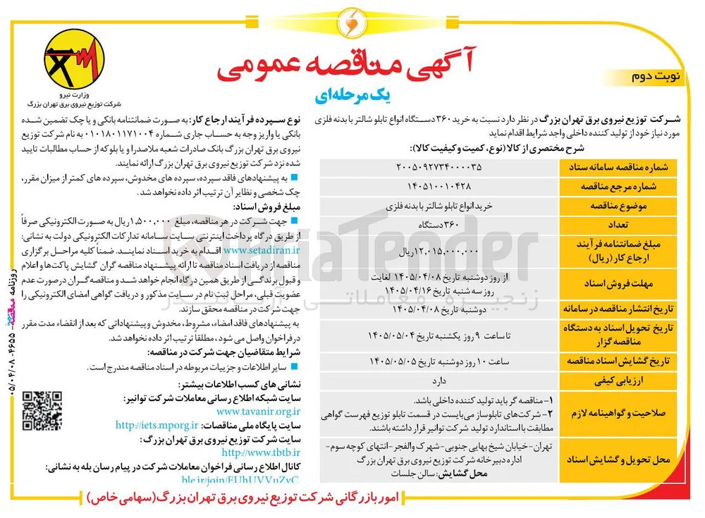 خرید انواع تابلو شالتر با بدنه فلزی