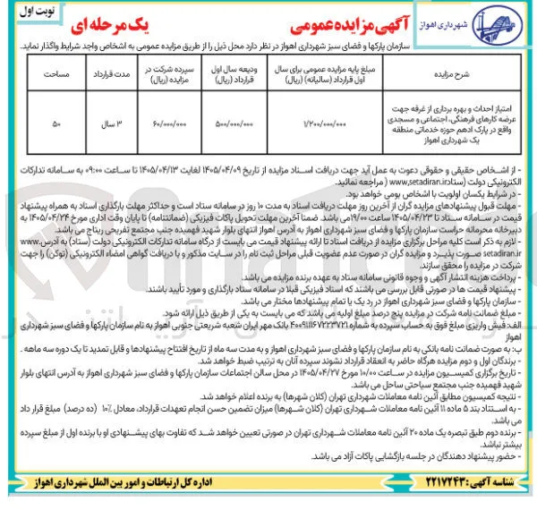 احداث و بهره برداری از غرفه در پارک ادهم
