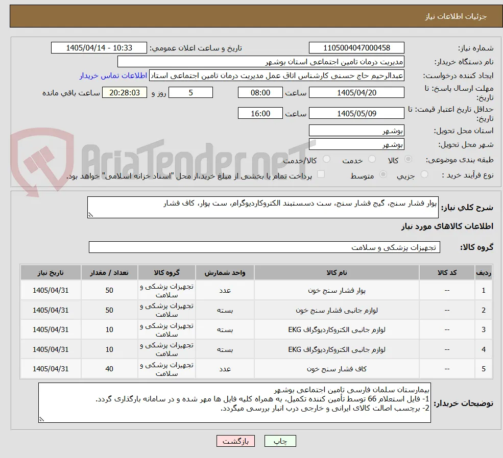 پوار فشار سنج، گیج فشار سنج، ست دسستبند الکتروکاردیوگرام، ست پوار، کاف فشار