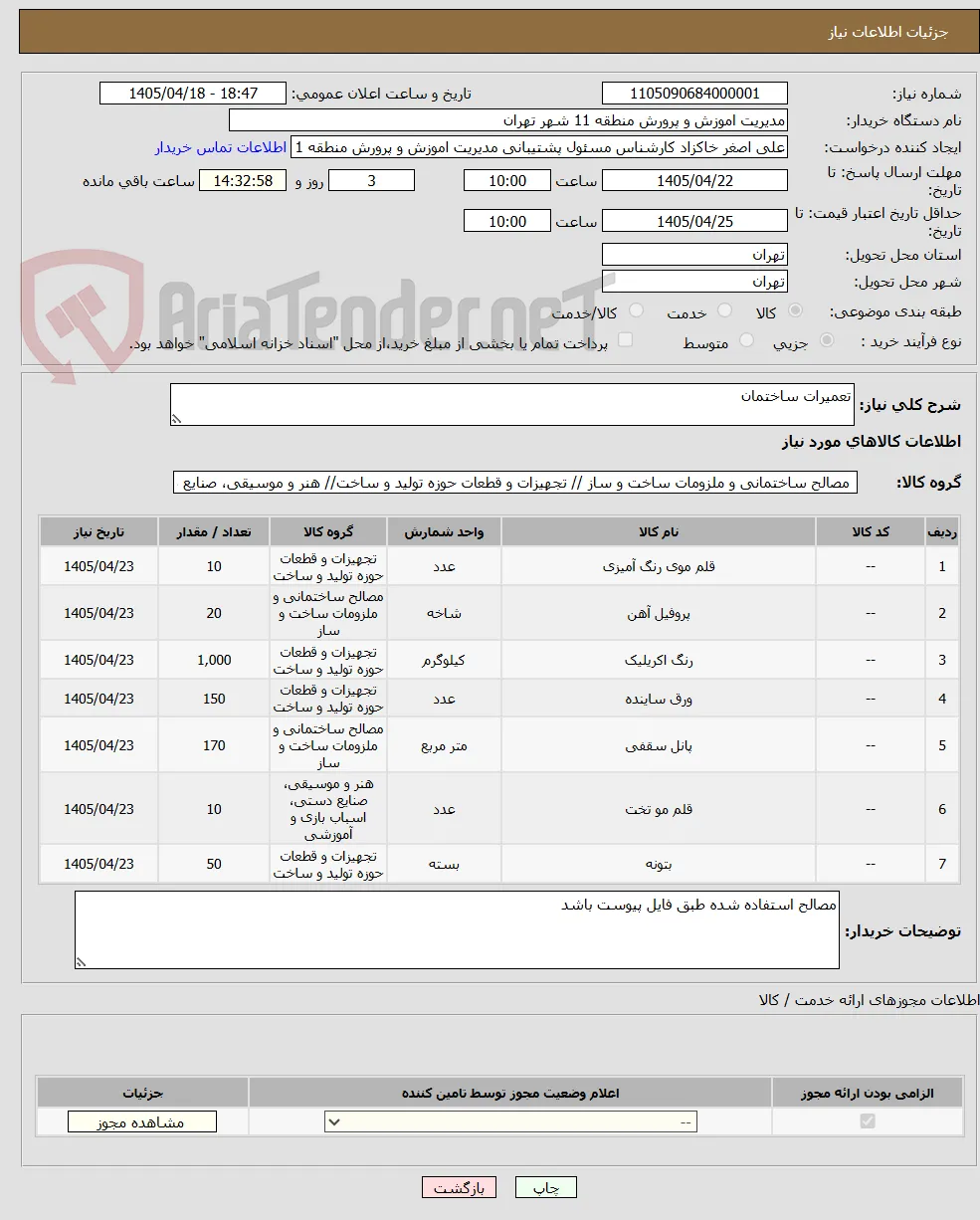 تعمیرات ساختمان 
