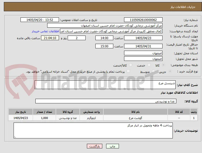 شینسل مرغ