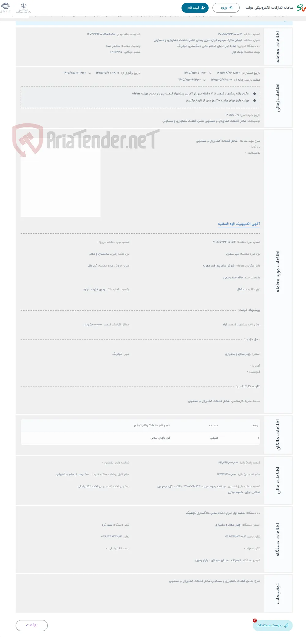 حراج شامل قطعات کشاورزی و مسکونی