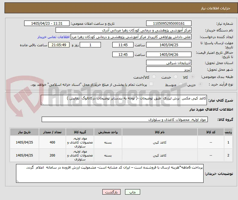 کاغذ کپی مکس  برش لیزری  طبق توضیحات -( توجه به بندسایر توضیحات درکاتالوگ  نمایش )