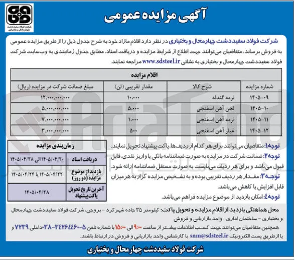 فروش نرمه آهن اسفنجی