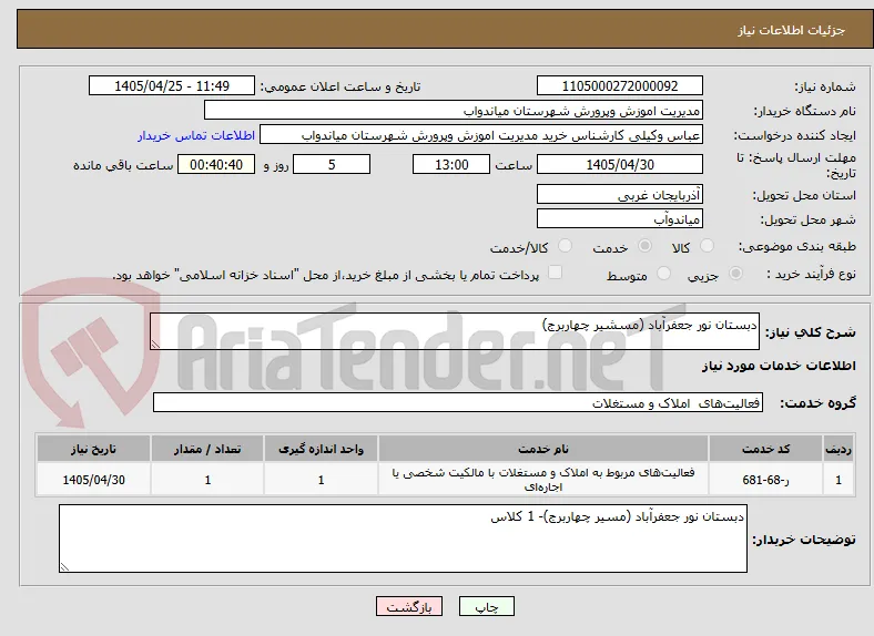 دبستان نور جعفرآباد (مسشیر چهاربرج)