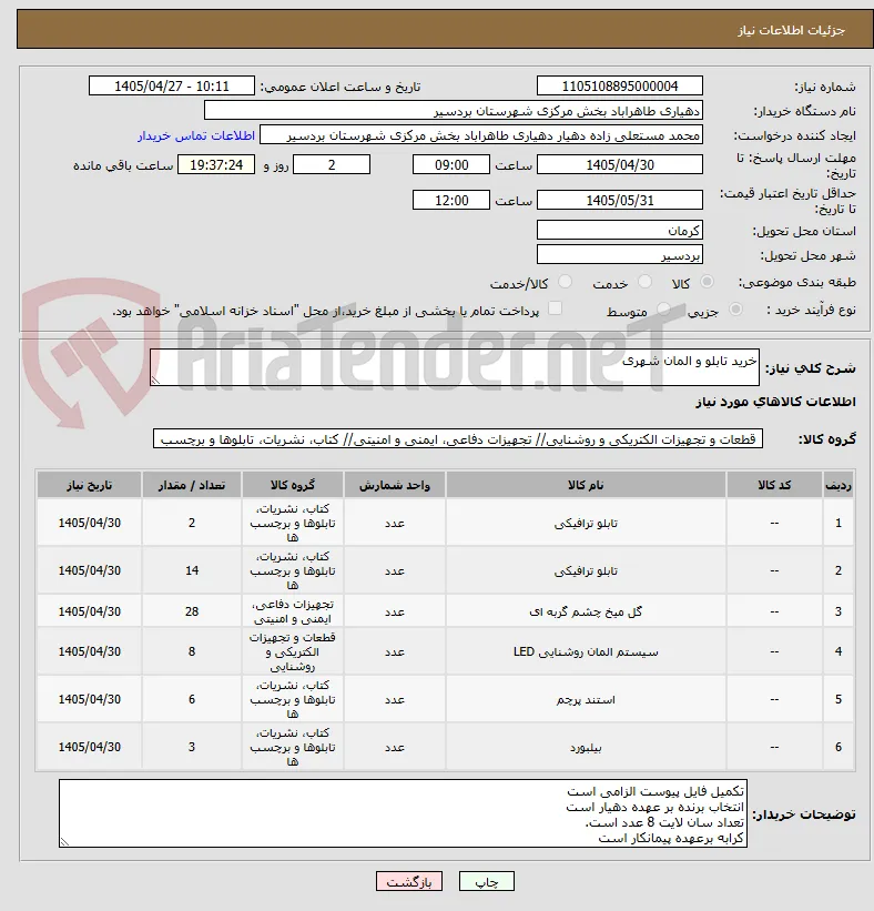 خرید تابلو و المان شهری 