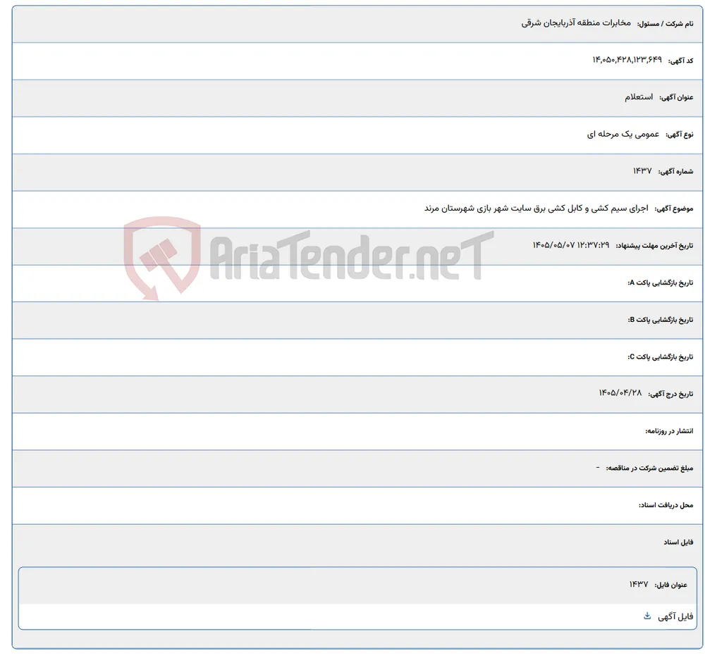 اجرای سیم کشی و کابل کشی برق سایت شهر بازی شهرستان مرند
