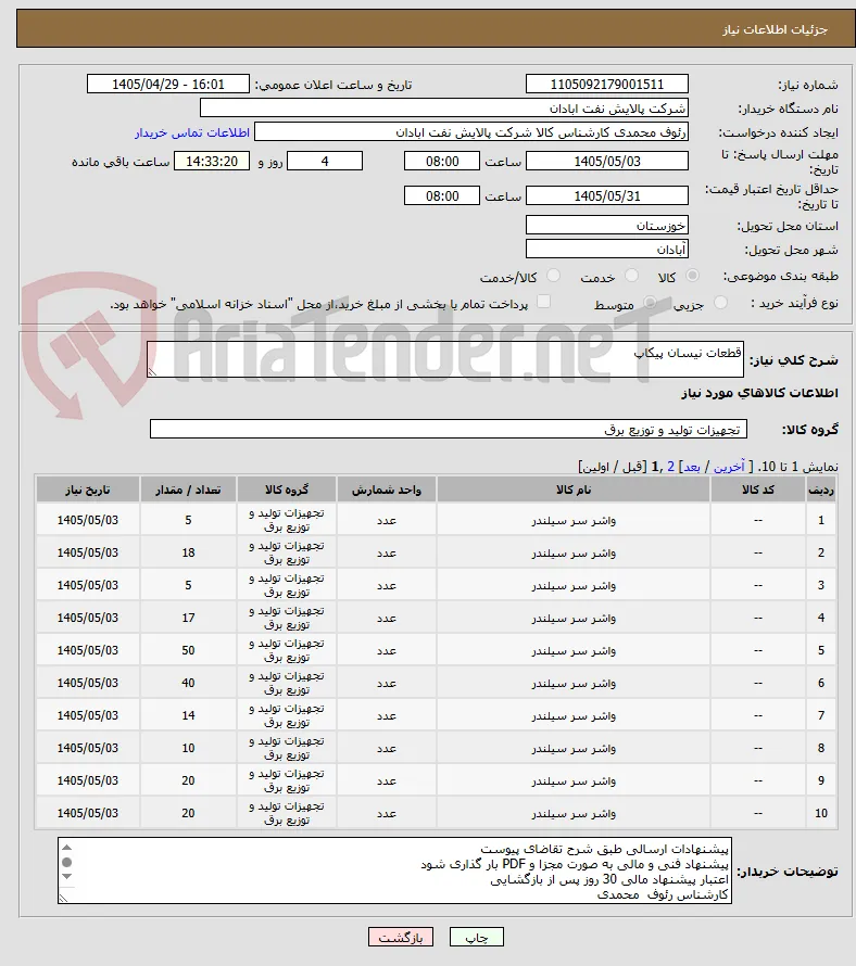 قطعات نیسان پیکاپ