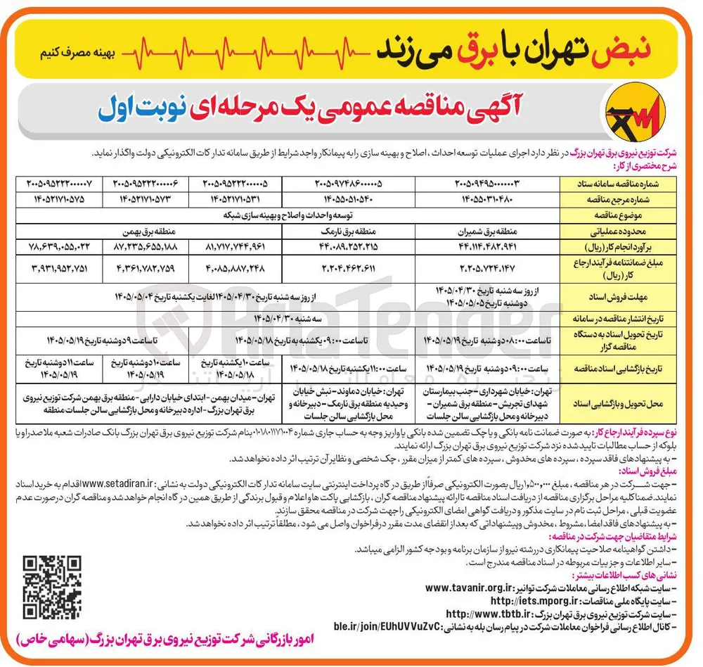 توسعه و احداث و اصلاح و بهینه سازی شبکه
