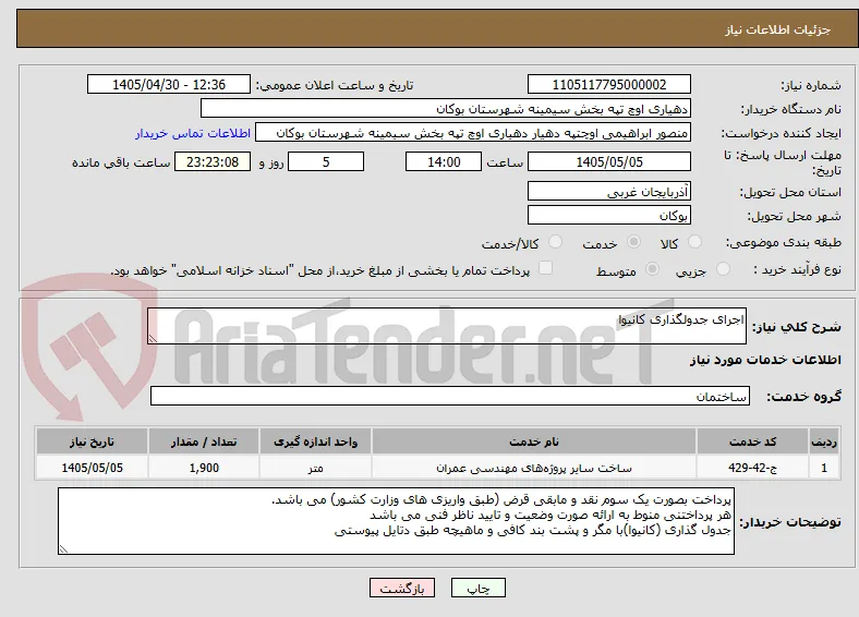 اجرای جدولگذاری کانیوا