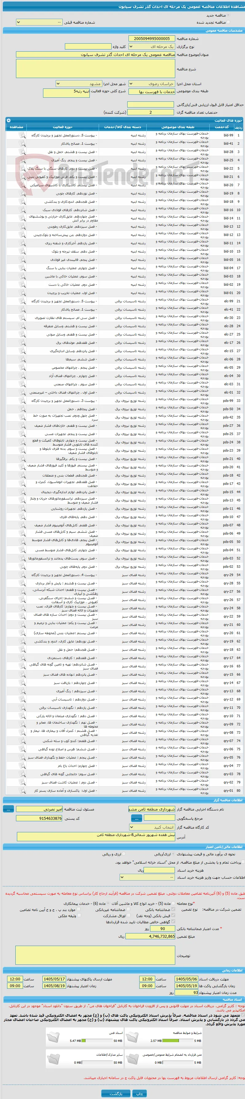 مناقصه عمومی یک مرحله ای احداث گذر تشرف سیابون