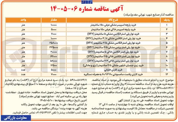 خرید نوار پلی استر پرنس مشکی ۲/۵ سانتیمتر (DTY) 