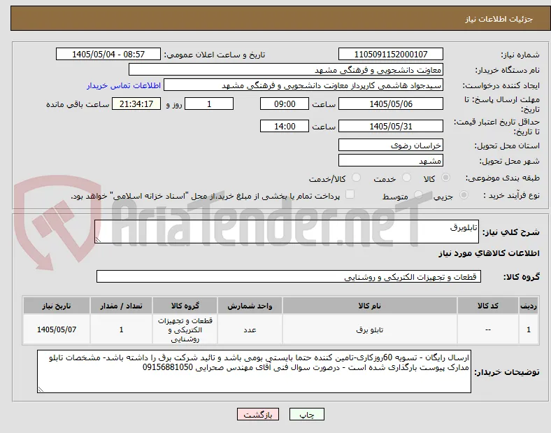 تابلوبرق