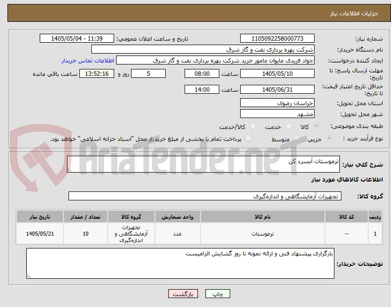 ترموستات آبسرد کن 