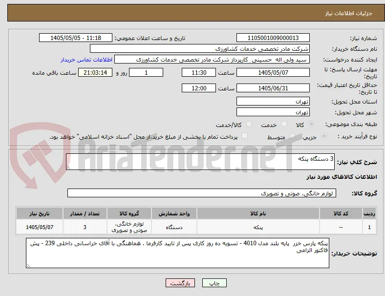 3 دستگاه پنکه