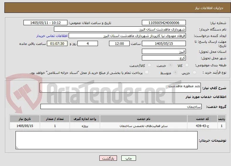 چند منظوره ماهدشت 