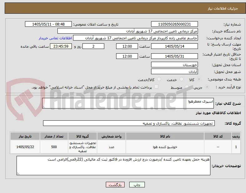 اسپری معطرهوا