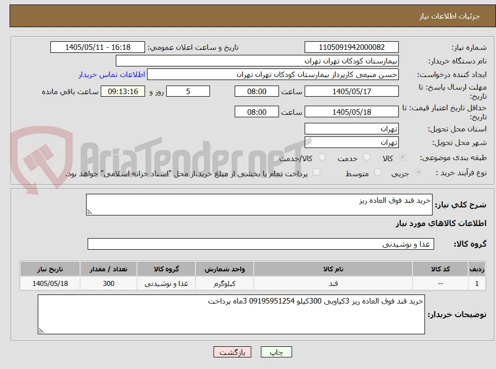 خرید فند فوق العاده ریز