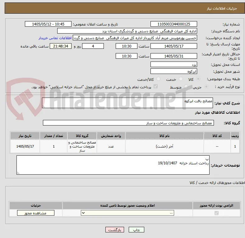 مصالح بافت ابرکوه