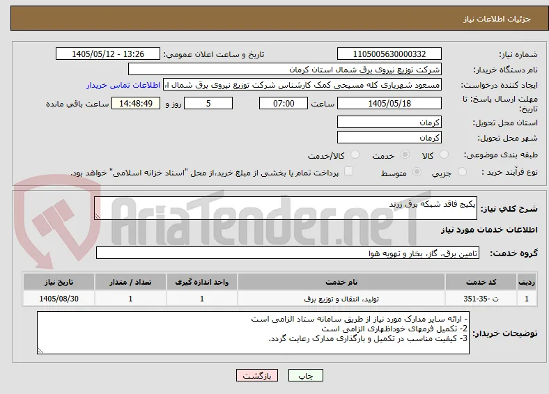 پکیج فاقد شبکه برق زرند