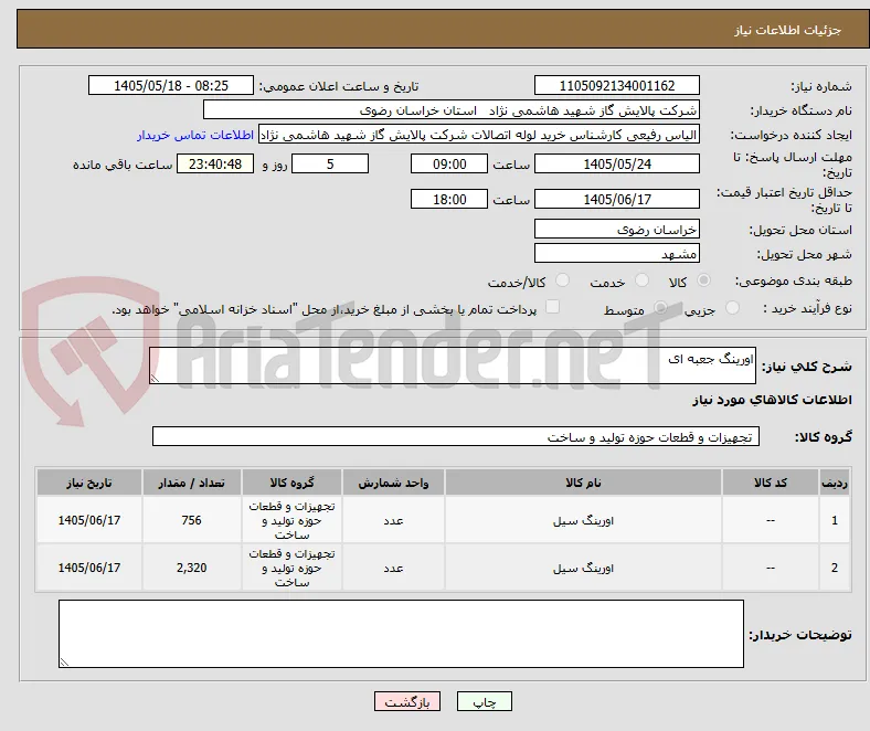 اورینگ جعبه ای