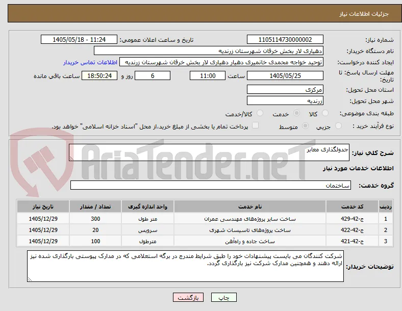 جدولگذاری معابر 
