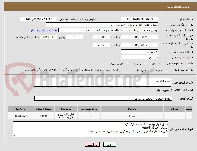 لوازم التحریر