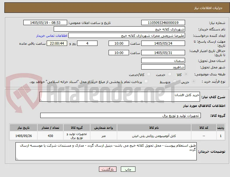 خرید کابل افشان