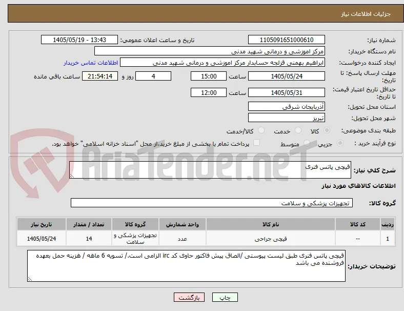 قیچی پاتس فنری